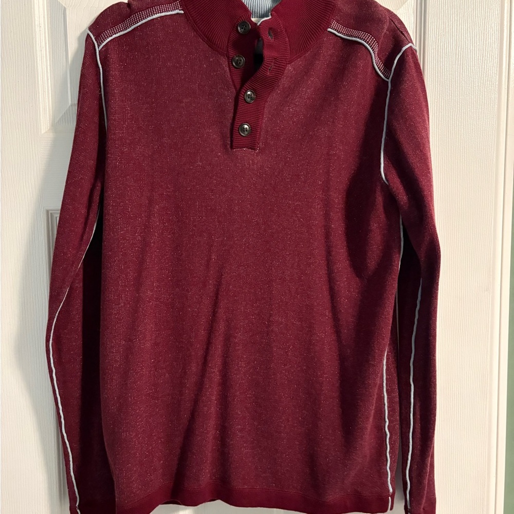 Men's Red Button-Up Shirt